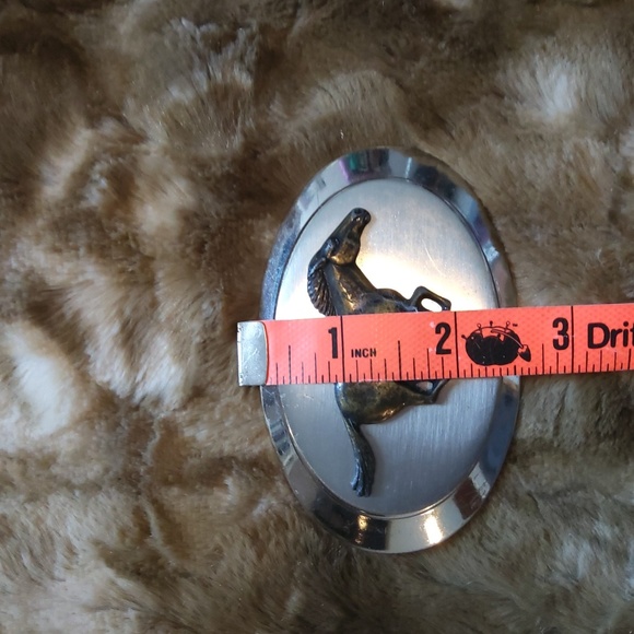 Vintage Mustang Galloping Horse Western Belt Buckle Unisex - Picture 10 of 11